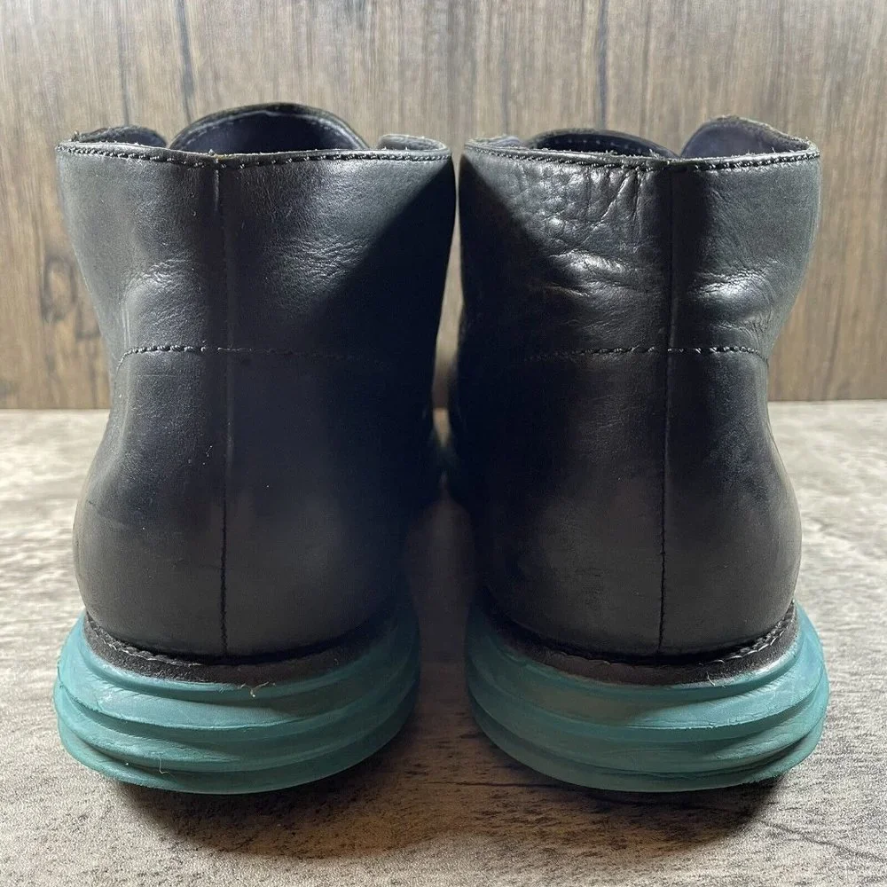 Cole Haan Lunargrand Men Size 12 M Chukka Suede Boot Casual Black Blue C11721